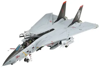 Model de asamblare TAMIYA Militar: Avioane - Grumman F-14D Tomcat, 2 figurine (TAM61118)