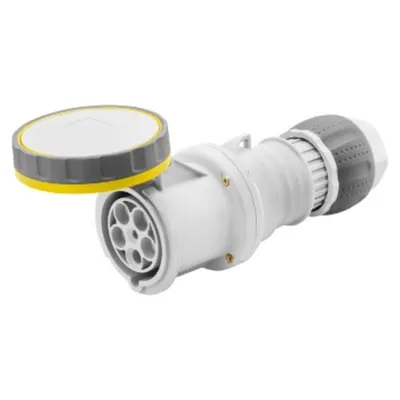 Priza industriala mobila HP - IP66/IP67/IP68/IP69 - 2P+E 63A 100-130V 50/60HZ - YELLOW - 4H - MANTLE TERMINAL