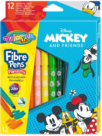 Carioci colorate Colorino Disney - Mickey and Friends, 12 culori