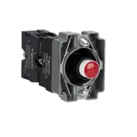 Bloc luminos cu corp si element de fixare, Easy Harmony XB2, metal, rosu, bulb 24V DC LED, 24V AC/DC, 1NO