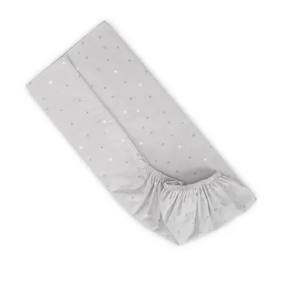 Cearceaf cu elastic pentru patut 98x65 cm din bumbac ranforce Grey Sky