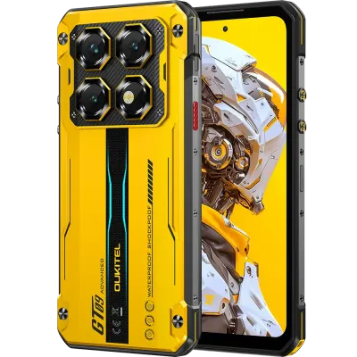 Telefon rugged Oukitel WP60, 5G, 7.2 IPS 120Hz, Octa-Core Dimensity 7025, 16GB RAM + 512GB, NFC, 10000mAh, Android 15, Yellow