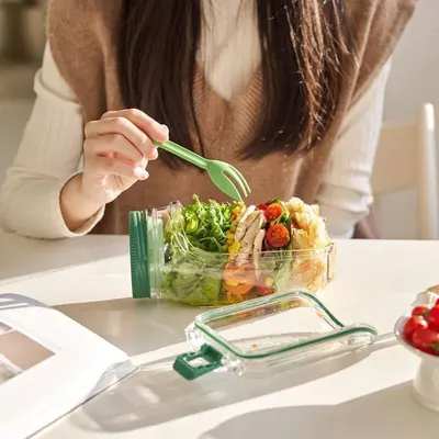 Caserola alimentara cu capac etans, reutilizabila, fara BPA 1l