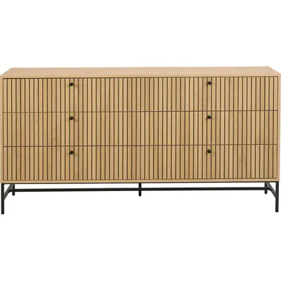 Comodă în culoare naturală cu aspect de lemn de stejar 158x80x40 cm Albany – Actona