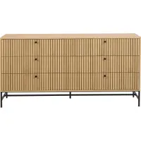 Comodă în culoare naturală cu aspect de lemn de stejar 158x80x40 cm Albany – Actona