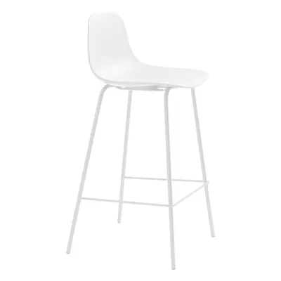 Scaun de bar alb din plastic (înălțime șezut 67,5 cm) Whitby – Unique Furniture