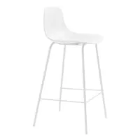 Scaun de bar alb din plastic (înălțime șezut 67,5 cm) Whitby – Unique Furniture