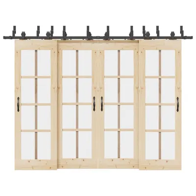 Gossi set feronerie pentru usi glisante, negru, 305 cm, otel