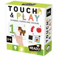 Headu - Joc Tactil numere forme si culori cu piese mari 2-4 ani