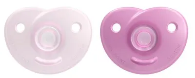 Suzete Philips Avent - Soothie, 0-6 luni, 2 bucăți, roz/mov