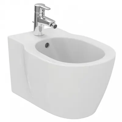 Bideu suspendat, alb, 54x36 cm, fixare ascunsa, Ideal Standard Connect Space