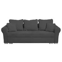 Canapea extensibila SARA N, 3 locuri, cu lada depozitare, antracit, 235x90x75 cm