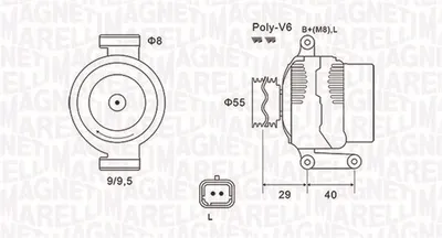 Alternator (14v, 75a) Potrivit Dacia Logan, Logan Express, Logan Mcv, Sandero; Nissan Kubistar; Renault Clio Ii, Clio Iii, Espace Iii, Kangoo, Kangoo Express, Laguna I, Logan I 1.4-2.0 01.96