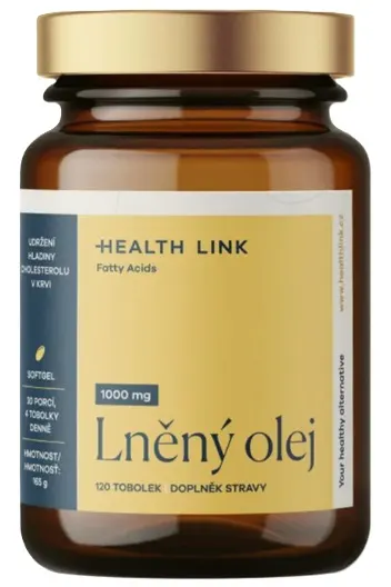 Ulei de semințe de in, 1000 mg, 120 capsule, Health Link