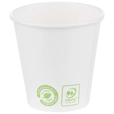 Pahare Carton Bio Albe, 220 ml, 50 buc