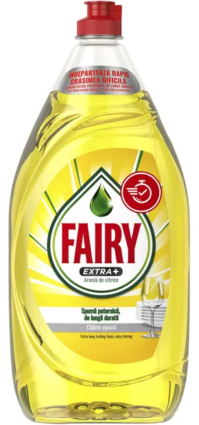 Detergent de vase Fairy - Extra Plus, citrice, 1.35 l