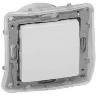 Intrerupator cap scara Niloe IP44, 1 modul, 10AX 250V, borne automate, alb