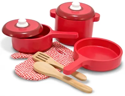 Set din lemn Melissa & Doug - Ustensile de bucatarie si accesorii
