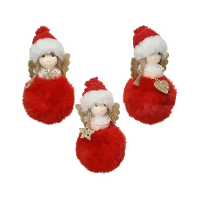 Figurina - Angel Foam Faux Fur Glitter Wings - Red - mai multe modele