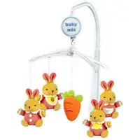 Carusel, Baby Mix, Pentru patut, Cu 5 jucarii din plus, Bunnies