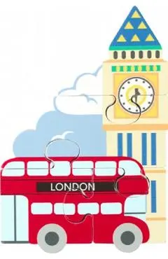 Mini puzzle 3D lemn: Autobuzul londonez
