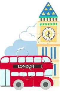 Mini puzzle 3D lemn: Autobuzul londonez