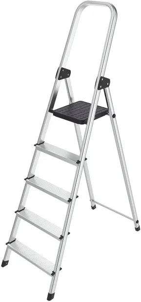 Scară de uz casnic din aluminiu MMS - 4+1 trepte, până la 150 kg
