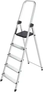 Scară de uz casnic din aluminiu MMS - 4+1 trepte, până la 150 kg