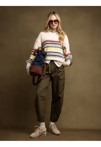 Pantaloni cargo conici Katris - Kaki