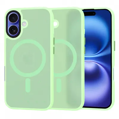 Husa MagSafe pentru Apple iPhone 16, Techsuit, HaloFrost, Verde Deschis