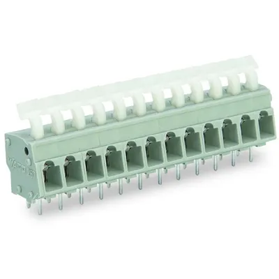 PCB terminal block; push-button; 2.5 mm²; Pin spacing 5/5.08 mm; 4-pole; suitable for Ex-e applications; CAGE CLAMP®; commoning option; 2,50 mm²; light gray