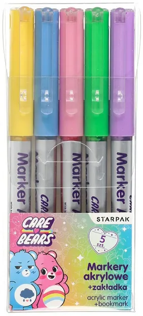 Set de markere acrilice Starpak Care Bears - 5 culori