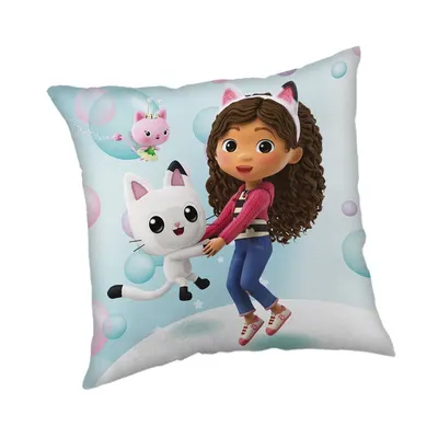 Pernă pentru copii 40x40 cm Gabby's Dollhouse "Bubbles" – Jerry Fabrics
