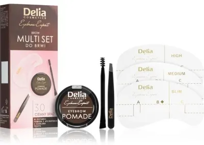 Delia Kit pentru modelarea sprâncenelor, 3.0 Dark Brown, 4 piese