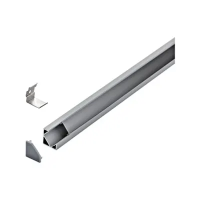 LED-Stripe Corner Profile Clear cover, anodized, 3000mm