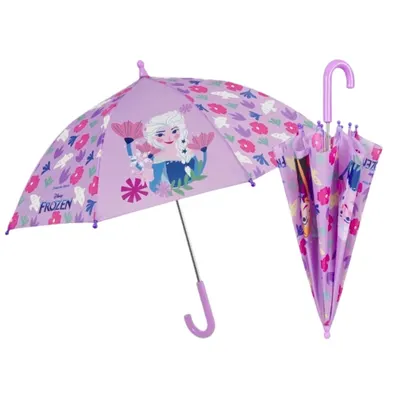 Umbrelă mov, Perletti, Anna și Elsa, 45 cm, Collection Frozen