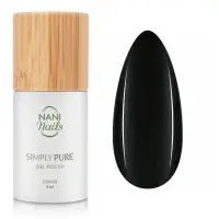 NaniNails Simly Pure unghii cu gel folosind UV / lampă cu LED culoare True Black 5 ml