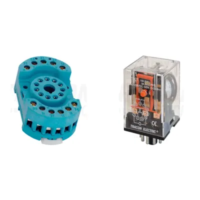Pachet Soclu Releu RS90-23 + Releu Industrial RM11 110AC/110V AC 3 CO 3A