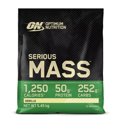 Gainer pudra proteica proteine din zer 00% Serious Mass Vanilie 5.45kg, Optimum Nutrition