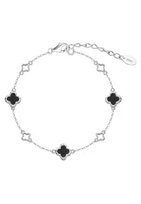 Bijuterii Clover cu Trifoi - Argint 925 - pentru femei - - Argintiu | Negru