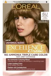 L'Oréal Excellence Vopsea fără amoniac, 6U Universal Dark Blonde