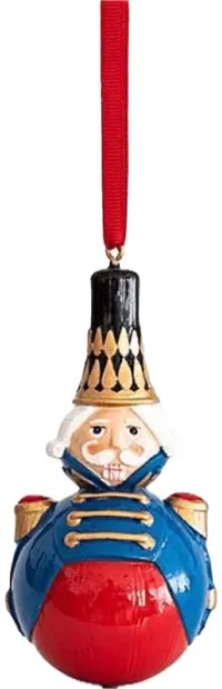 Jucărie cu brad de Crăciun Eurolamp - Spărgător de nuci, 13 cm, roșu-albastru