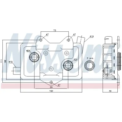 Radiator ulei, ulei motor NISSENS 90618