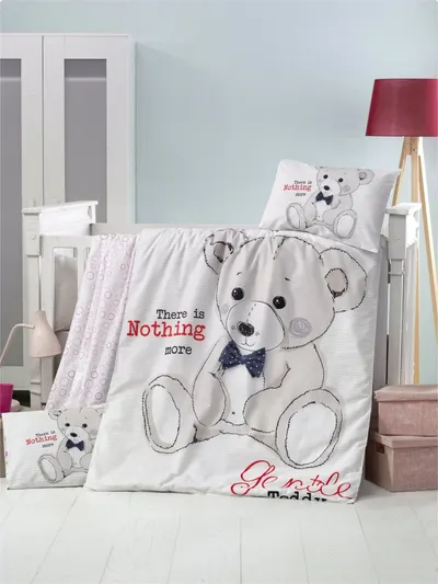 Set lenjerie 6 piese Bumbac Ranforce Teddy 120x60 cm