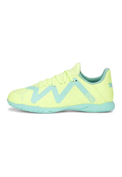 Pantofi pentru fotbal Future Play IT - Turcoaz/Verde lime