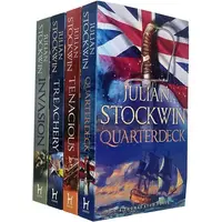 Julian Stockwin Kydd Series 4 Books Collection Set (quarterdeck, Tenacious, Treachery, Invasion)