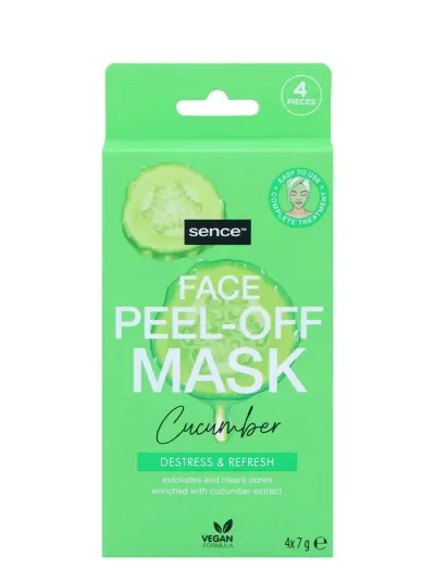 Sence Beauty Masca de fata 4x7 g Peel-Off Cucumber Destress&Refresh