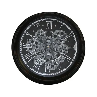 Ceas de perete negru argintiu 34cm