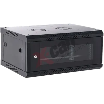 Cabinet metalic de perete 19', tip rack wallmount, 4U 600x450 mm, Xcab seria N, Negru