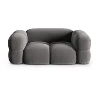 Canapea gri cu tapițerie din catifea 180 cm Loretto – Cosmopolitan Design